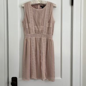 Aqua blush lace detail dress